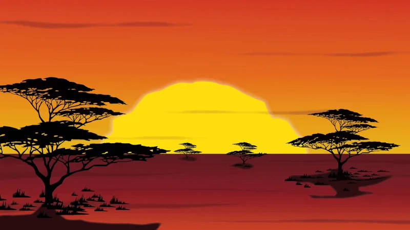 Africa Digital art Landscape Stickdatei – Natur
