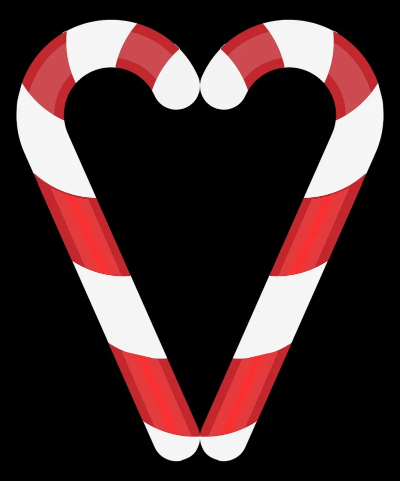 Candy cane Christmas Couple Stickdatei – Herzen & Liebe