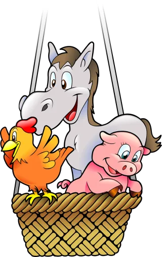Animals Anthropomorphized animals Balloon Stickdatei