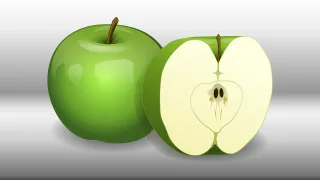 Apple Green Fruit Stickdatei