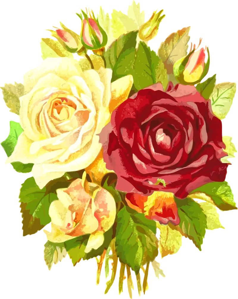 Flora Nature Flower background Stickdatei – Blumen