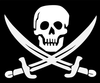 Cross bones Flag Pirate Stickdatei