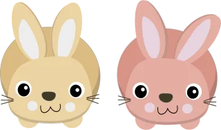 Bunnies Charts Cute Stickdatei
