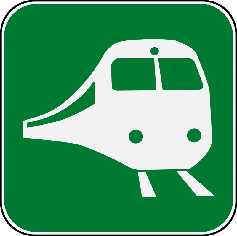 Icon Pictogram Railroad station Stickdatei – Kinder
