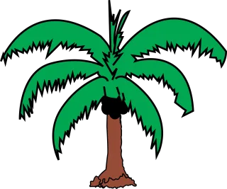 Coconut Palm Nature Stickdatei
