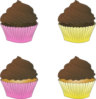 Chocolate Cupcake Cupcakes Stickdatei