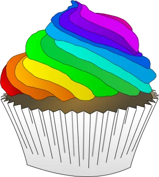 Chocolate Pride month Rainbow Stickdatei