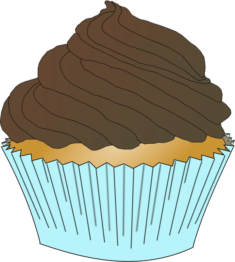 Blue Chocolate Cupcake Stickdatei – Kinder