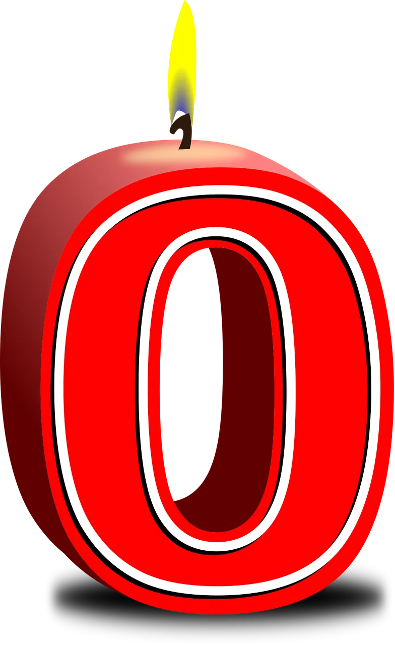 Candle Happy birthday Number Stickdatei – Herzen & Liebe