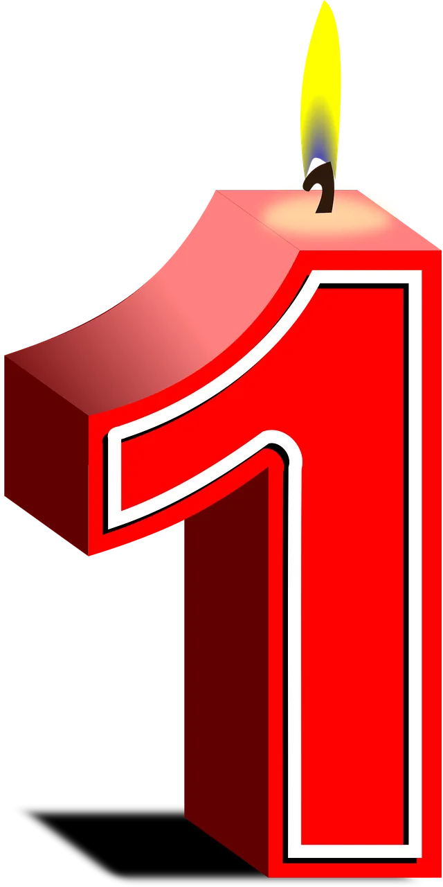 Candle Happy birthday Number Stickdatei – Herzen & Liebe