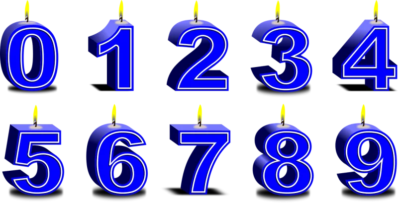 Numbers Candles Party Stickdatei – Herzen & Liebe