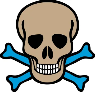 Crossbones Poison Skull Stickdatei