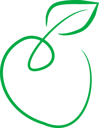 Fruit Green apple Simple art Stickdatei