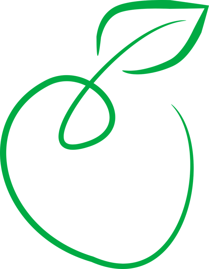 Fruit Green apple Simple art Stickdatei – Essen & Trinken