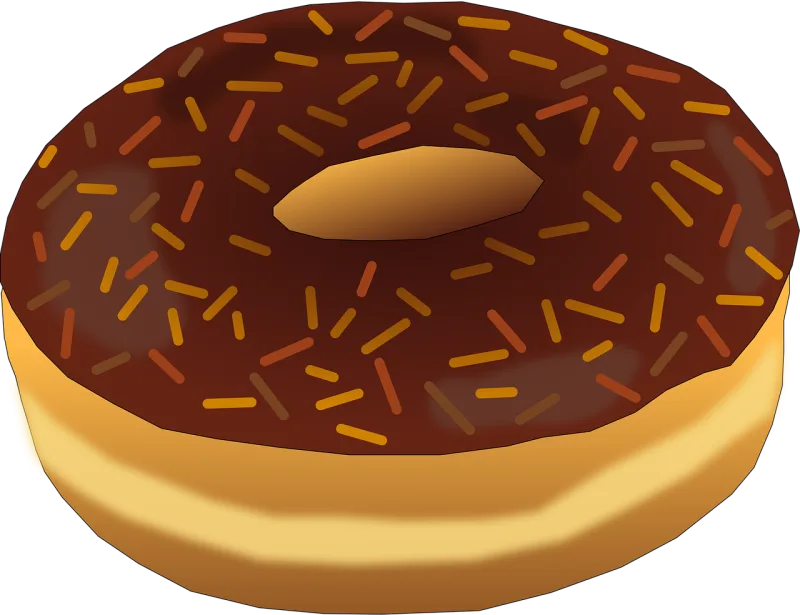 Brown Dessert Donut Stickdatei – Essen & Trinken