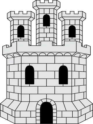 Building Castle Fort Stickdatei