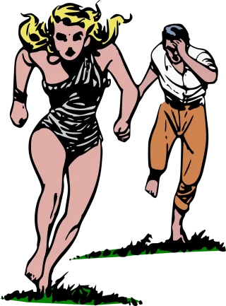 Cave girl Chase Comics Stickdatei