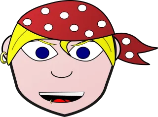 Girl Pirate Costume Stickdatei
