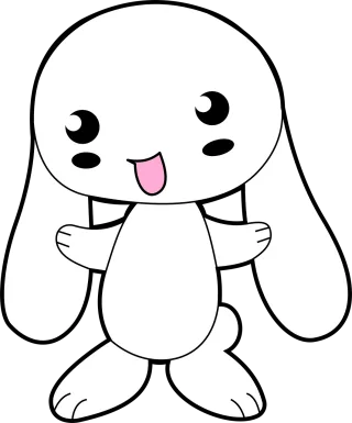 Anthropomorphic Book Bunny Stickdatei
