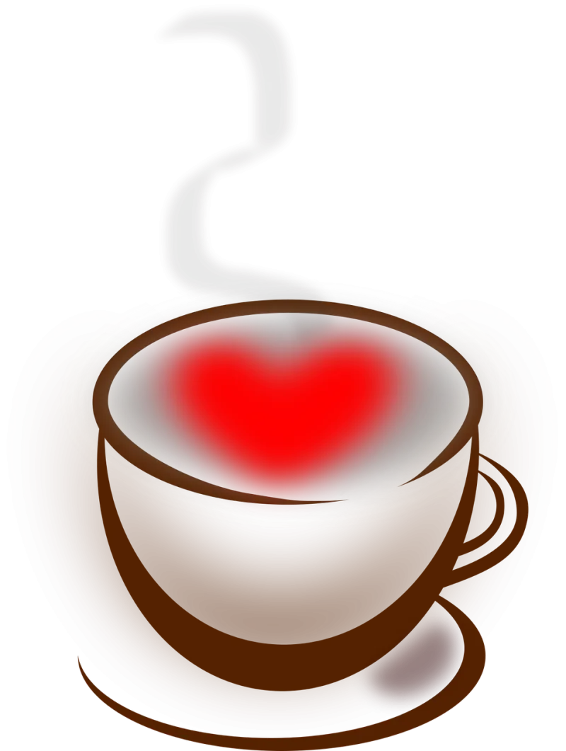 Coffee Heart Love Stickdatei – Essen & Trinken