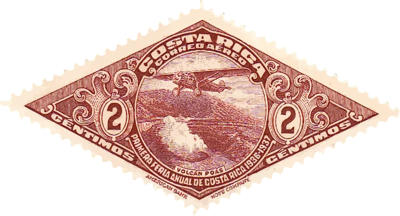 Airmail Costa rica Penny Stickdatei – Kinder