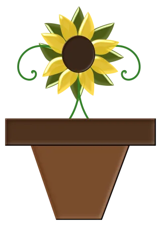 Sunflower Flower pot Nature Stickdatei
