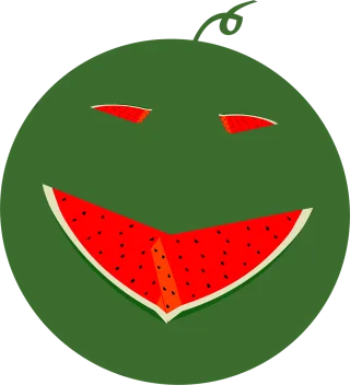 Watermelon Face Fruit Stickdatei