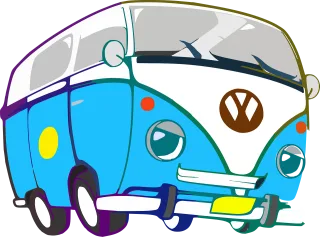 Bus Cartoon Transporter Stickdatei