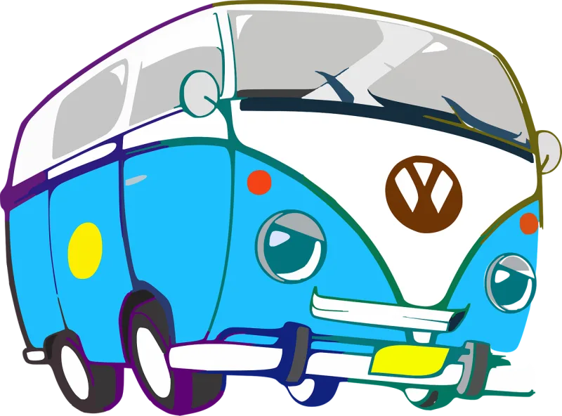 Bus Cartoon Transporter Stickdatei – Fahrzeuge