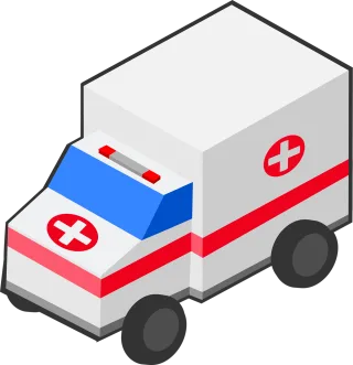 Ambulance Car Isometric Stickdatei