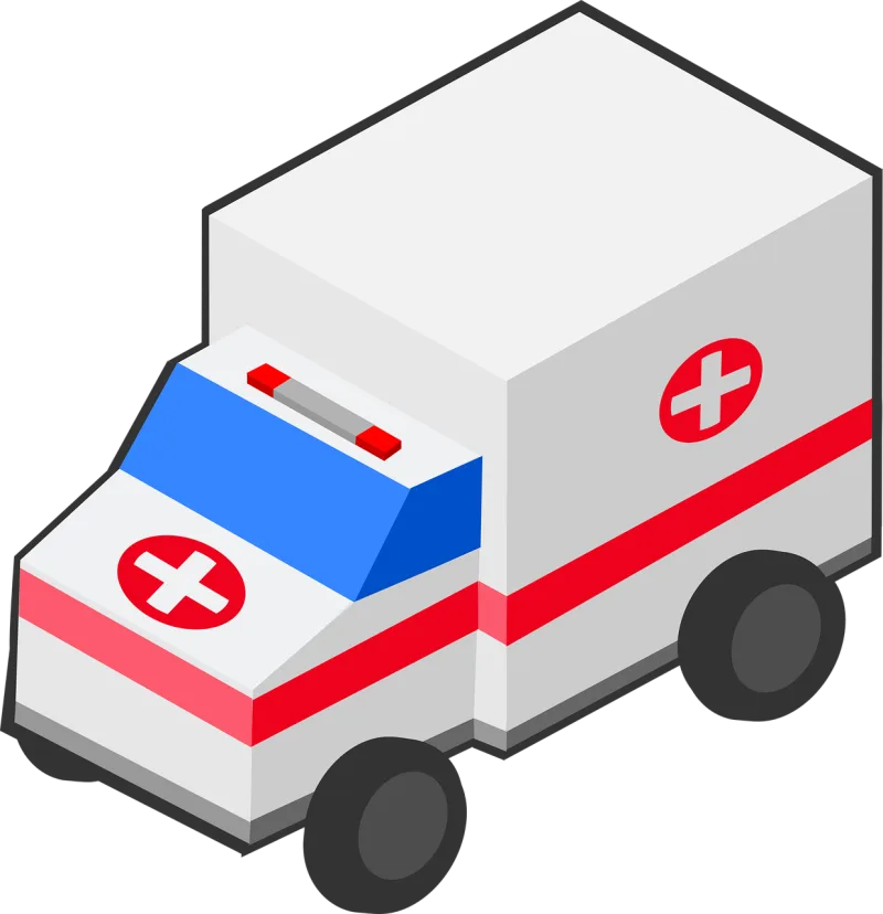 Ambulance Car Isometric Stickdatei – Fahrzeuge
