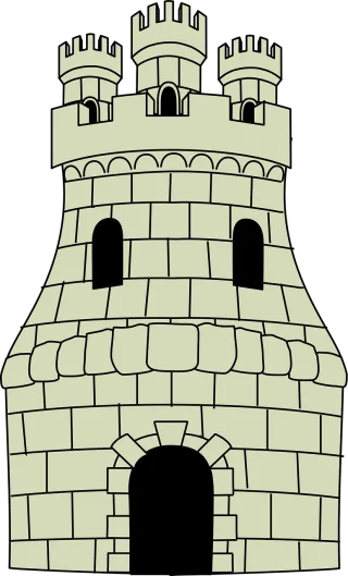 Building Castle Fort Stickdatei
