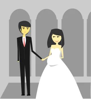 Wedding Marriage Groom Stickdatei