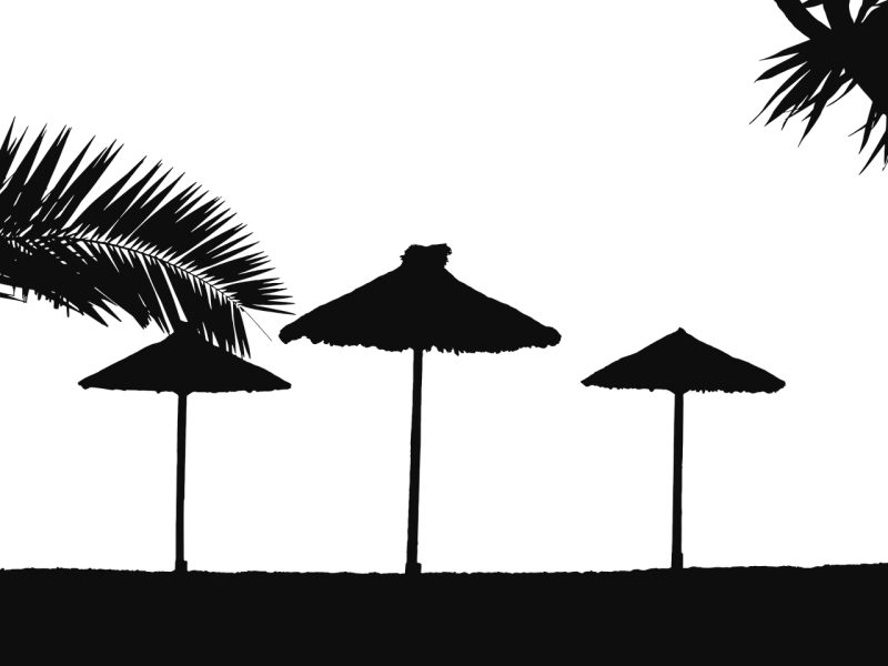 Beach Landscape Leaves Stickdatei – Natur