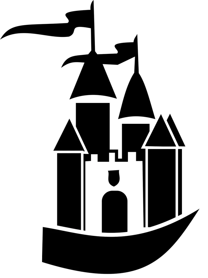 Black Castle Flags Stickdatei – Kinder