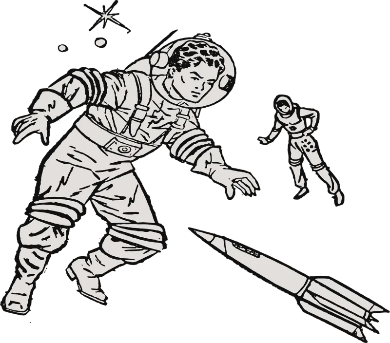 Astronaut Rocket Space Stickdatei – Kinder