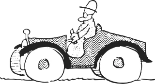 Automobile Car Comic characters Stickdatei