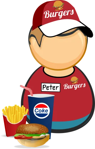 Burger Coke Cola Stickdatei
