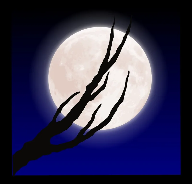 Halloween Horror Moon Stickdatei – Natur
