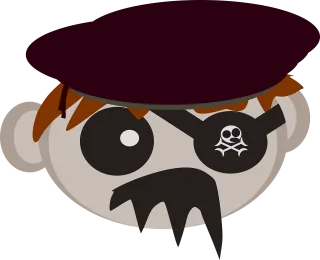 Comic characters Cute Pirate Stickdatei