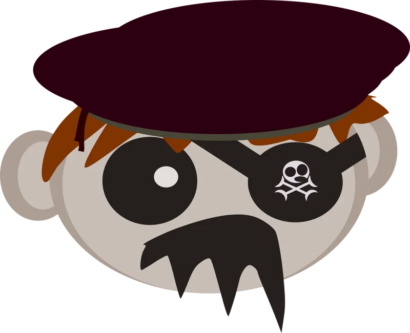 Comic characters Cute Pirate Stickdatei – Kinder