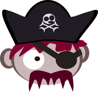 Captain Cute Pirate Stickdatei