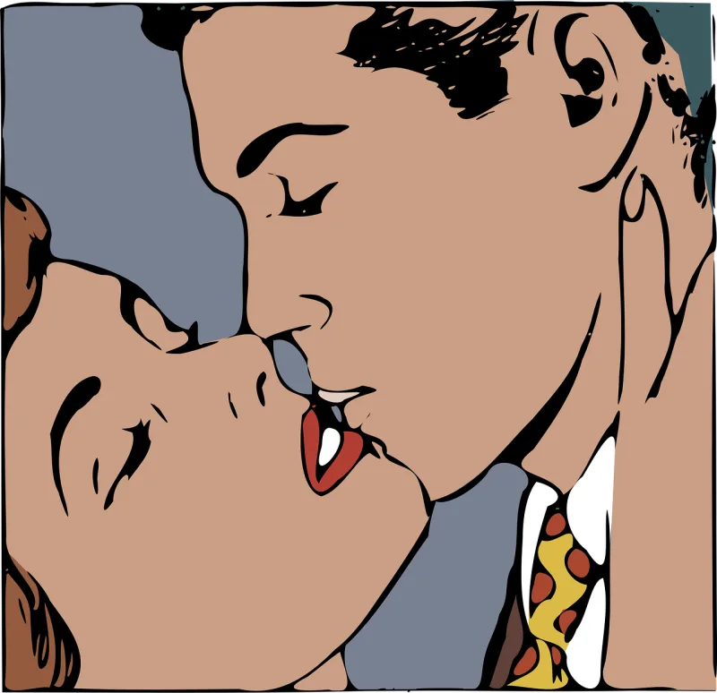 Kiss Kissing Love Stickdatei – Herzen & Liebe