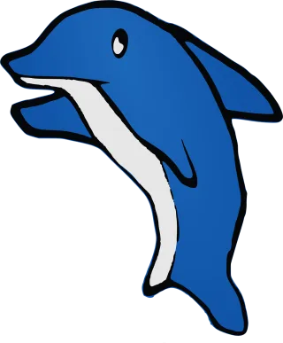 Dolphin Animal Cartoon Stickdatei