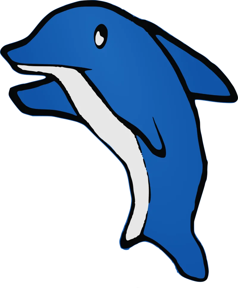 Dolphin Animal Cartoon Stickdatei – Tiere