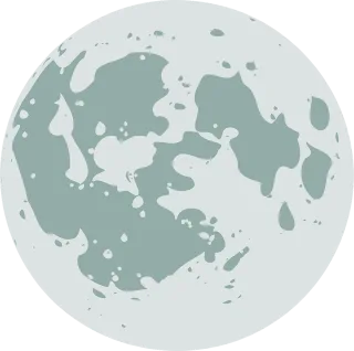 Cartoon Moon Simple Stickdatei