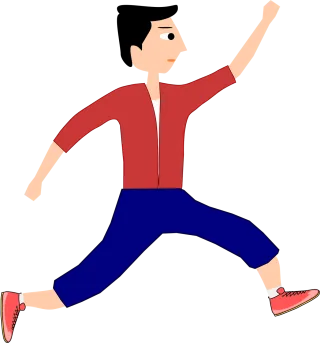 Jump Running Man Stickdatei