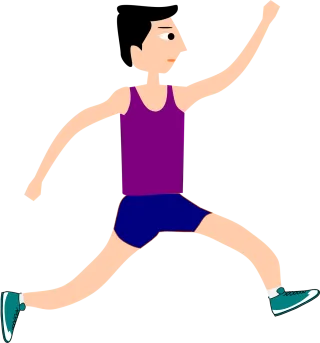 Man Running Jump Stickdatei