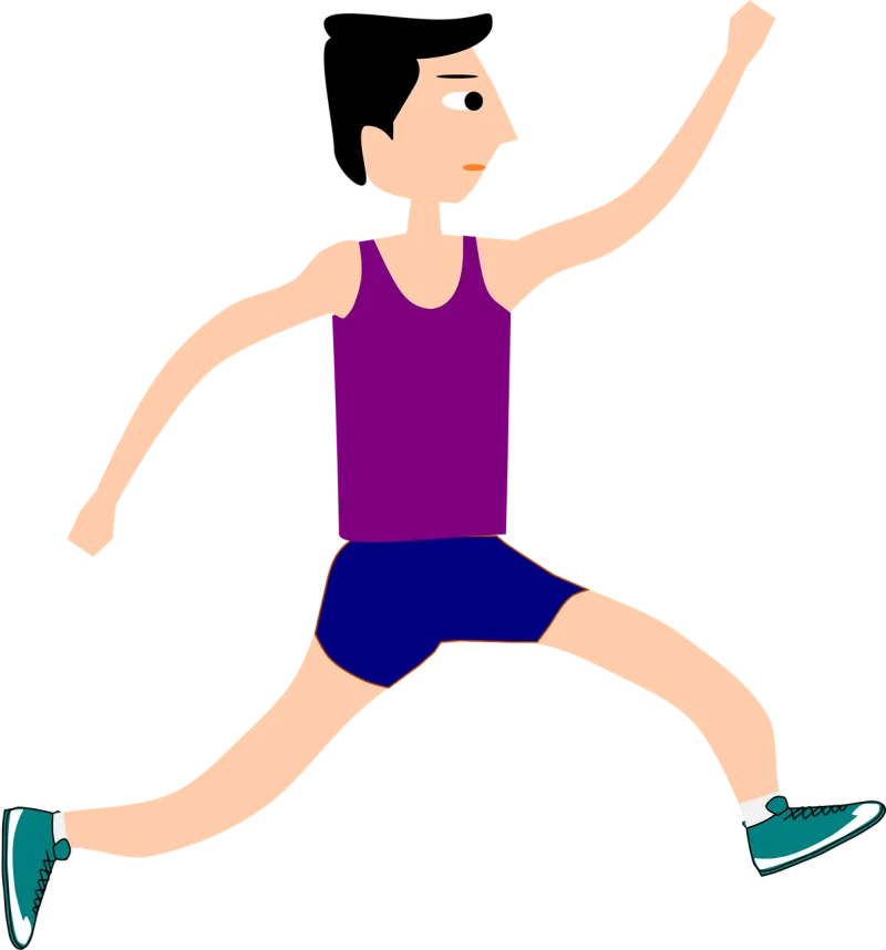 Man Running Jump Stickdatei – Sport