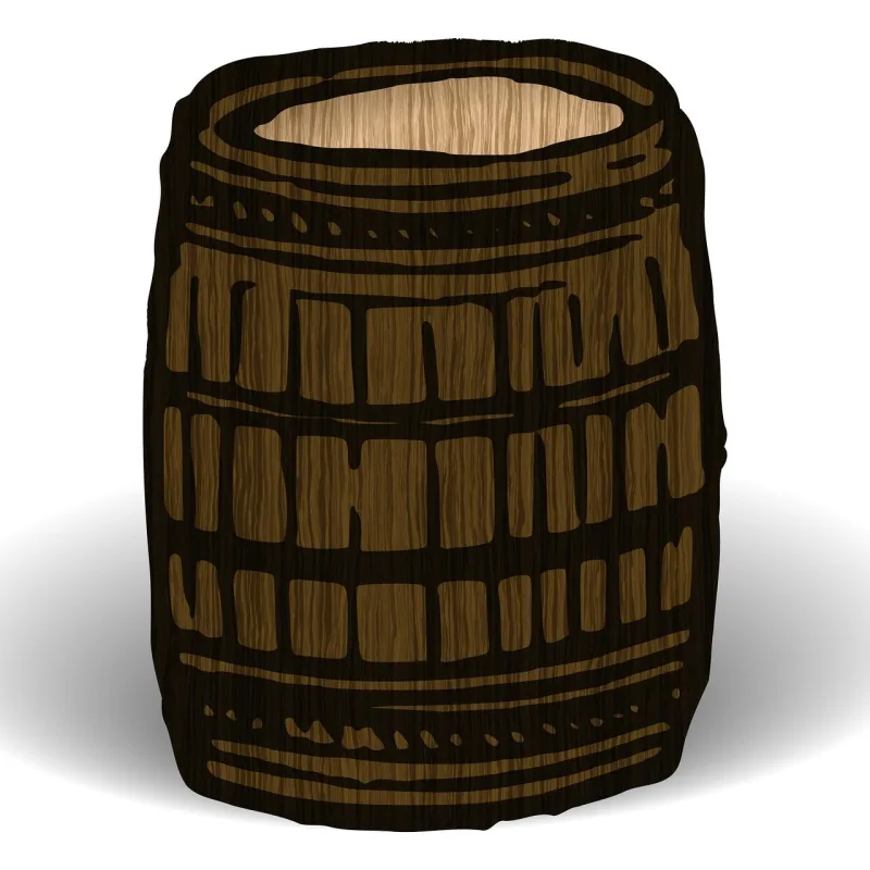 Barrel Wood Vintage Stickdatei – Essen & Trinken